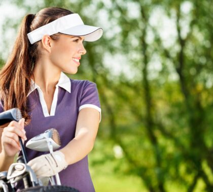 Woman Golfing