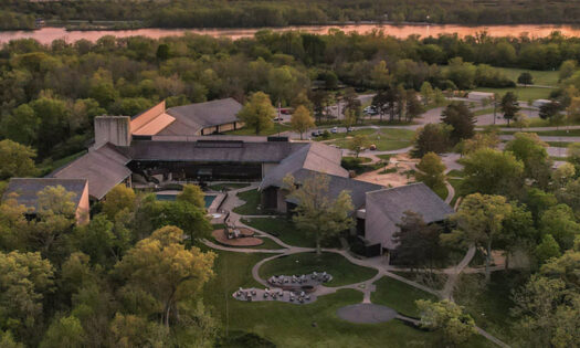 wide drone shot of Deer Creek