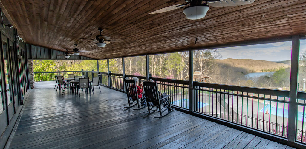 a large veranda porch at shawnee